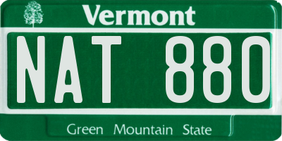 VT license plate NAT880