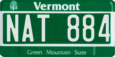 VT license plate NAT884