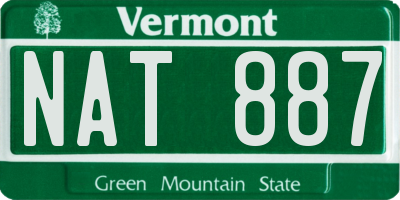 VT license plate NAT887