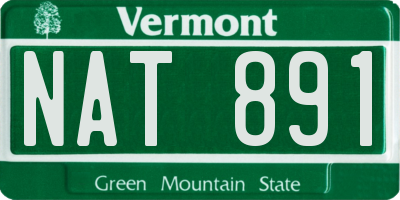 VT license plate NAT891