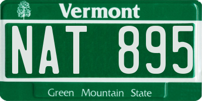 VT license plate NAT895