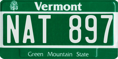 VT license plate NAT897