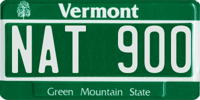 VT license plate NAT900