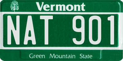 VT license plate NAT901