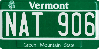VT license plate NAT906
