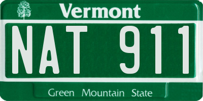 VT license plate NAT911
