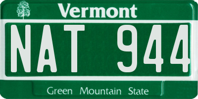 VT license plate NAT944