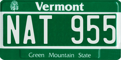 VT license plate NAT955