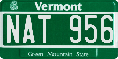 VT license plate NAT956