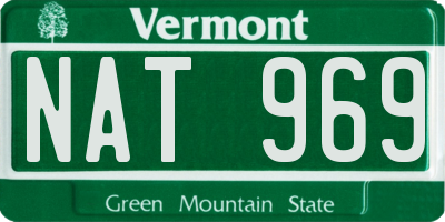 VT license plate NAT969