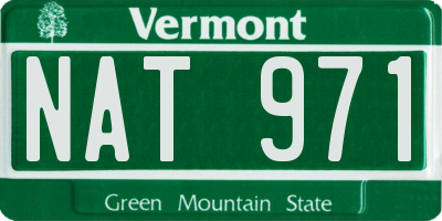 VT license plate NAT971