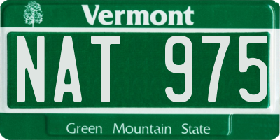 VT license plate NAT975