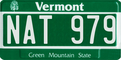 VT license plate NAT979