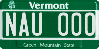 VT license plate NAU000