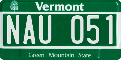 VT license plate NAU051