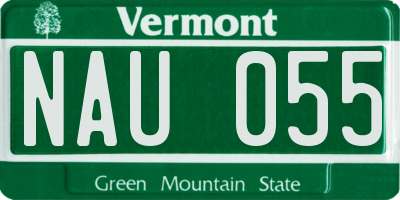 VT license plate NAU055
