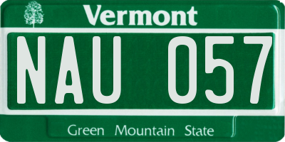 VT license plate NAU057