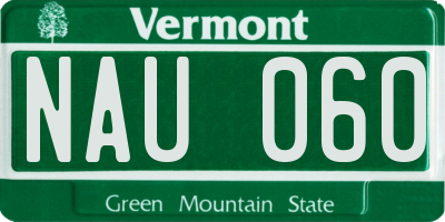 VT license plate NAU060