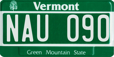VT license plate NAU090
