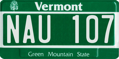 VT license plate NAU107