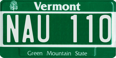 VT license plate NAU110