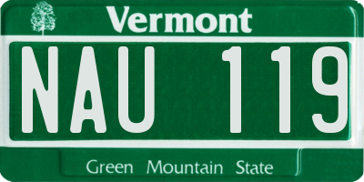 VT license plate NAU119