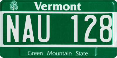 VT license plate NAU128