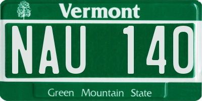 VT license plate NAU140