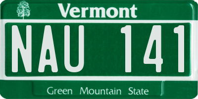 VT license plate NAU141