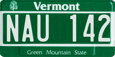 VT license plate NAU142