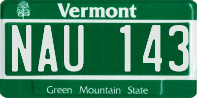 VT license plate NAU143