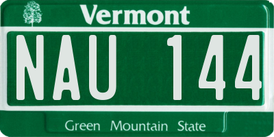 VT license plate NAU144