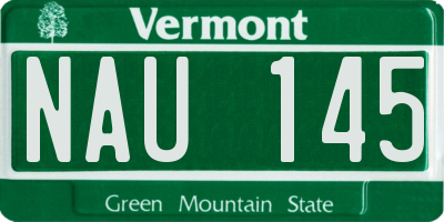 VT license plate NAU145