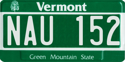 VT license plate NAU152