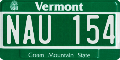 VT license plate NAU154