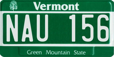 VT license plate NAU156