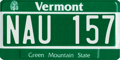 VT license plate NAU157