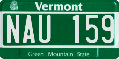 VT license plate NAU159