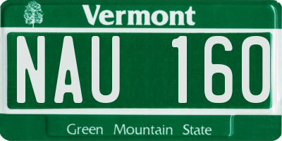 VT license plate NAU160