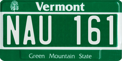 VT license plate NAU161