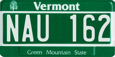VT license plate NAU162