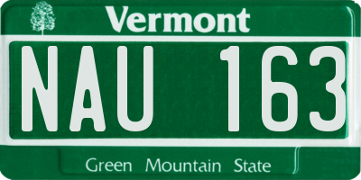 VT license plate NAU163