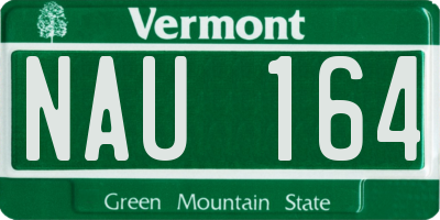 VT license plate NAU164