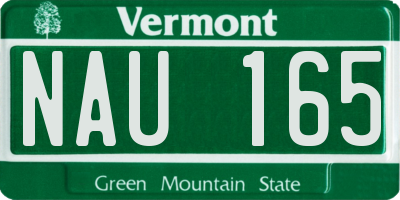 VT license plate NAU165