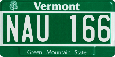 VT license plate NAU166