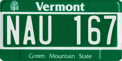 VT license plate NAU167