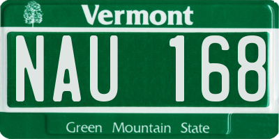 VT license plate NAU168