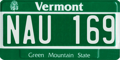 VT license plate NAU169