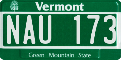 VT license plate NAU173