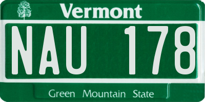 VT license plate NAU178